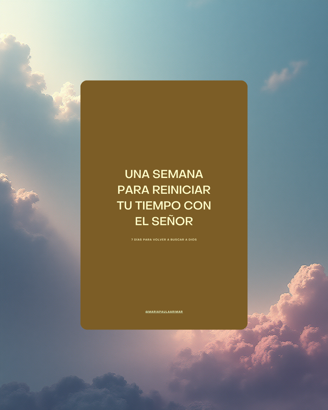 7 días para volver a Dios